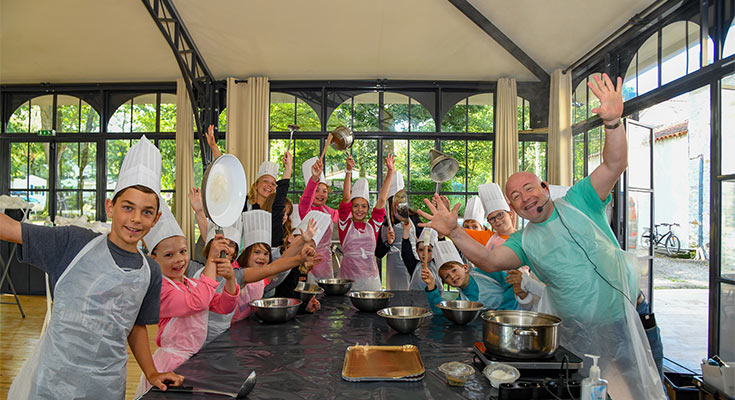 enfants lors de l'animation atelier culinaire