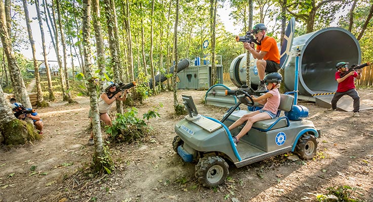 bataille de painball en famille