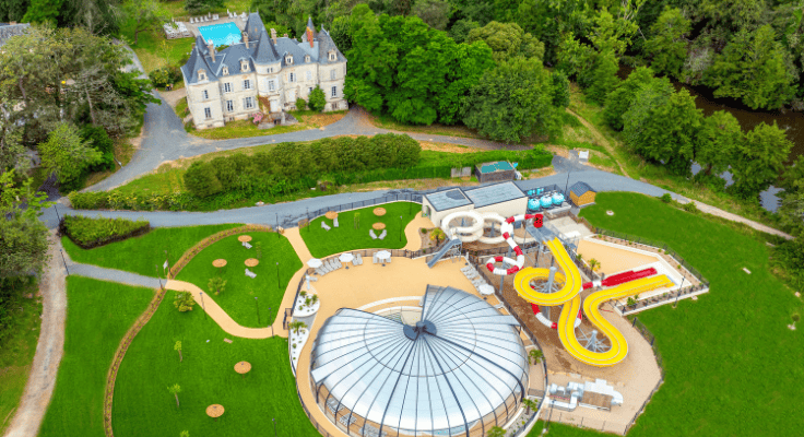 vue aerienne espace aquatique chateau la foret